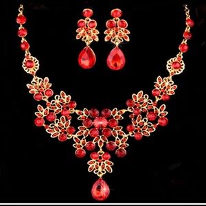 Red Bridal Jewelry